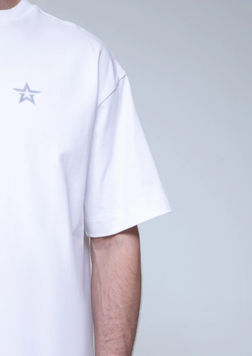 Купить футболка оверсайз мужская «звезда» белая в интернет-магазине ArmRus по выгодной цене. - изображение 7