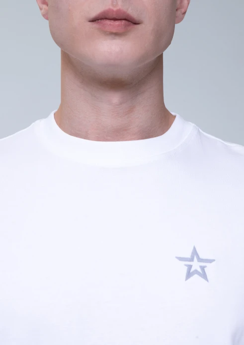 Купить футболка оверсайз мужская «звезда» белая в интернет-магазине ArmRus по выгодной цене. - изображение 5