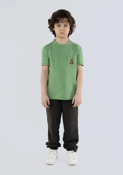 Купить футболка детская «вежливые мишки» зеленая в интернет-магазине ArmRus по выгодной цене. - изображение 6
