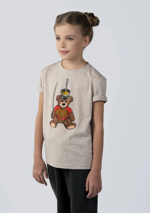Купить футболка детская «вежливые мишки» темно-бежевая в интернет-магазине ArmRus по выгодной цене. - изображение 5