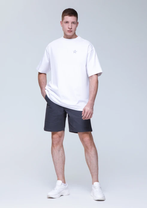Купить футболка оверсайз мужская «звезда» белая в интернет-магазине ArmRus по выгодной цене. - изображение 8