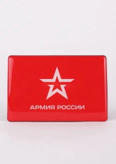 Магнит виниловый «Звезда» красный с заливкой смолой 90х60 мм - красный