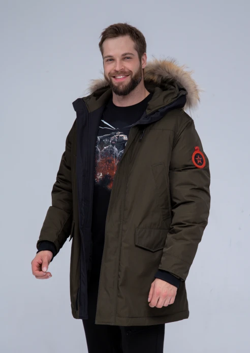 Купить куртка-парка утепленная мужская «армия россии» хаки в интернет-магазине ArmRus по выгодной цене. - изображение 6