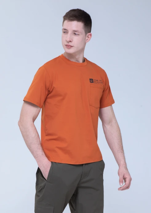 Купить футболка мужская «штамп» терракот в интернет-магазине ArmRus по выгодной цене. - изображение 3