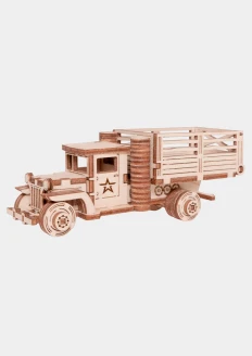 Игрушка-конструктор из дерева советский грузовик с кузовом «ЗИС-5» 79 деталей: купить в интернет-магазине «Армия России