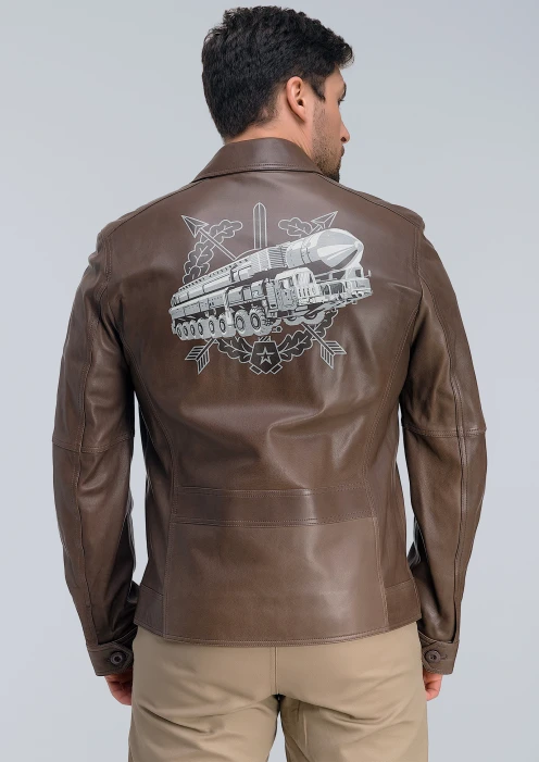Купить куртка пилот кожаная «рвсн» бежевая в интернет-магазине ArmRus по выгодной цене. - изображение 2