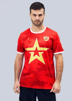 Футболка спортивная «Первый» красный камуфляж: купить в интернет-магазине «Армия России