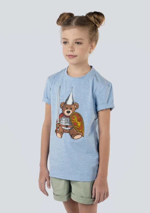 Купить футболка детская «вежливые мишки» голубая в интернет-магазине ArmRus по выгодной цене. - изображение 2