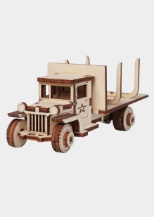 Игрушка-конструктор из дерева советский грузовик-лесовоз «ЗИС-5» 43 детали: купить в интернет-магазине «Армия России