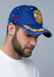 Бейсболка «Герб» синий камуфляж: купить в интернет-магазине «Армия России