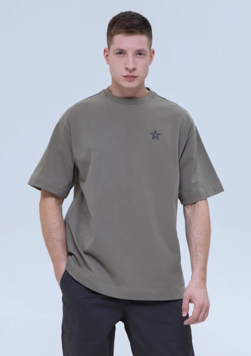 Купить футболка оверсайз мужская «звезда» цемент в интернет-магазине ArmRus по выгодной цене. - изображение 4