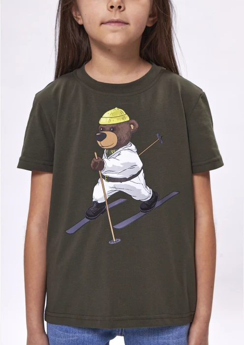 Купить футболка детская «медведь-лыжник» хаки в интернет-магазине ArmRus по выгодной цене. - изображение 5