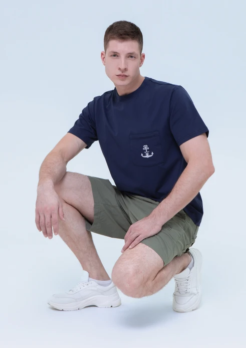 Купить футболка мужская «якорь» темно-синяя с карманом в интернет-магазине ArmRus по выгодной цене. - изображение 9