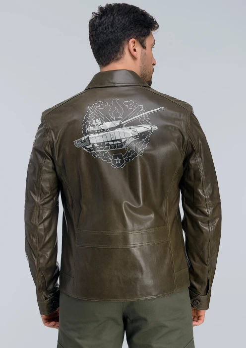 Купить куртка пилот кожаная «св» коричневый-хаки в интернет-магазине ArmRus по выгодной цене. - изображение 2