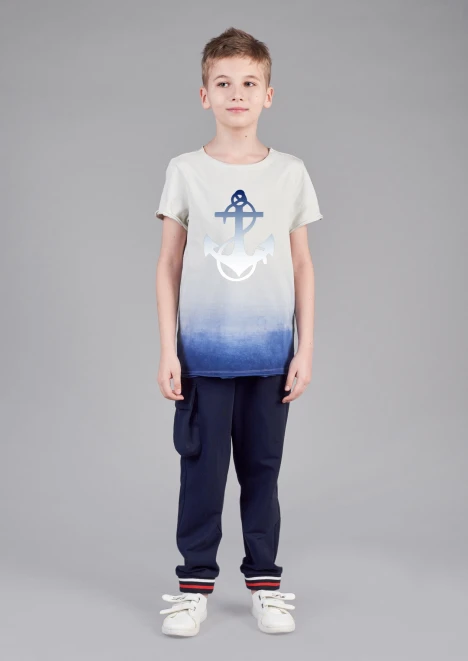 Купить футболка детская «якорь» синяя в интернет-магазине ArmRus по выгодной цене. - изображение 4