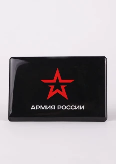 Магнит виниловый «Звезда» черный с заливкой смолой 90х60 мм - черный
