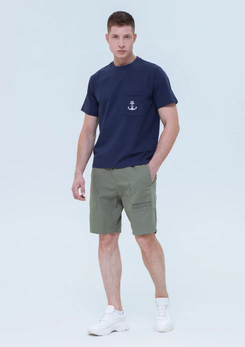Купить футболка мужская «якорь» темно-синяя с карманом в интернет-магазине ArmRus по выгодной цене. - изображение 8
