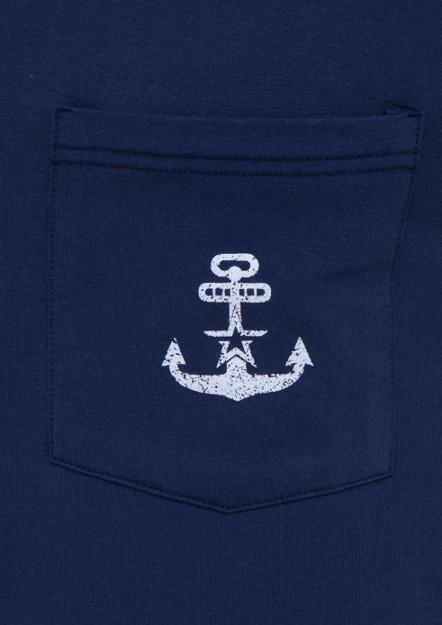 Купить футболка мужская «якорь» темно-синяя с карманом в интернет-магазине ArmRus по выгодной цене. - изображение 6
