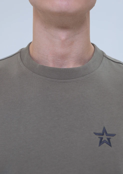 Купить футболка оверсайз мужская «звезда» цемент в интернет-магазине ArmRus по выгодной цене. - изображение 5