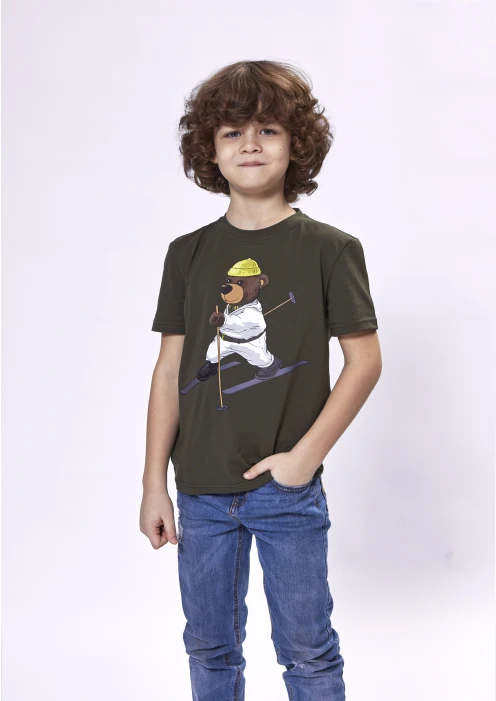 Купить футболка детская «медведь-лыжник» хаки в интернет-магазине ArmRus по выгодной цене. - изображение 9