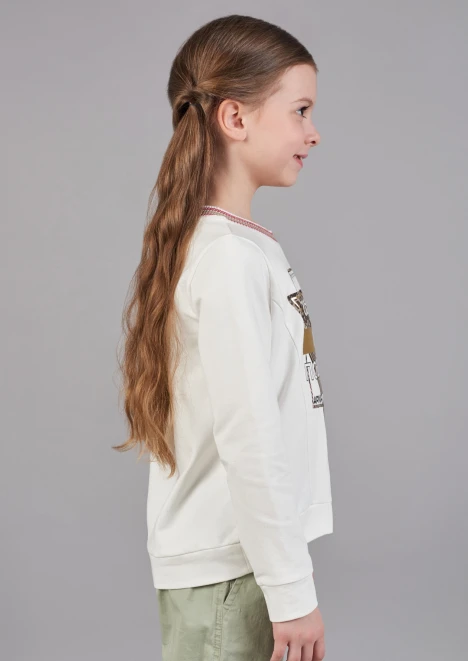 Купить джемпер для девочки «только к победе» белый в интернет-магазине ArmRus по выгодной цене. - изображение 3