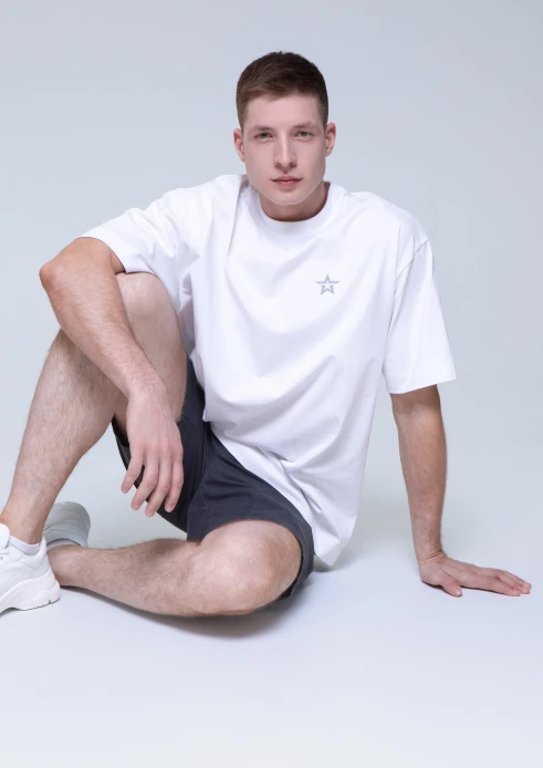 Купить футболка оверсайз мужская «звезда» белая в интернет-магазине ArmRus по выгодной цене. - изображение 9
