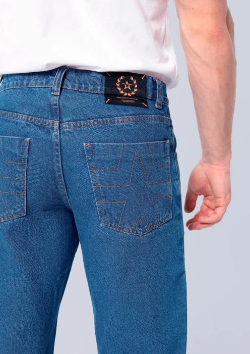 Купить джинсы мужские «звезда» синие в интернет-магазине ArmRus по выгодной цене. - изображение 6