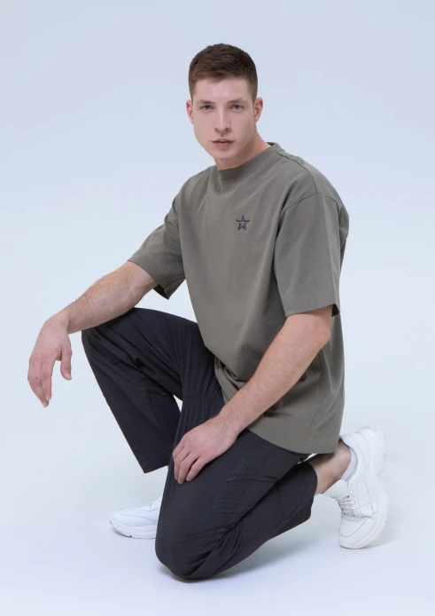 Купить футболка оверсайз мужская «звезда» цемент в интернет-магазине ArmRus по выгодной цене. - изображение 9