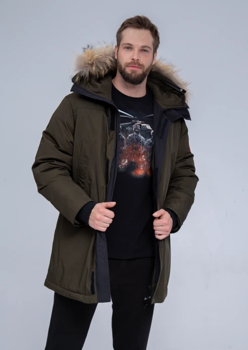 Купить куртка-парка утепленная мужская «армия россии» хаки в интернет-магазине ArmRus по выгодной цене. - изображение 3