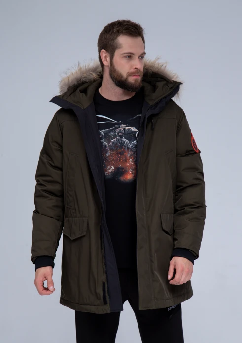 Купить куртка-парка утепленная мужская «армия россии» хаки в интернет-магазине ArmRus по выгодной цене. - изображение 5