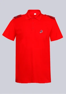 Рубашка-поло «ЮнАрмия» с коротким рукавом  - красный