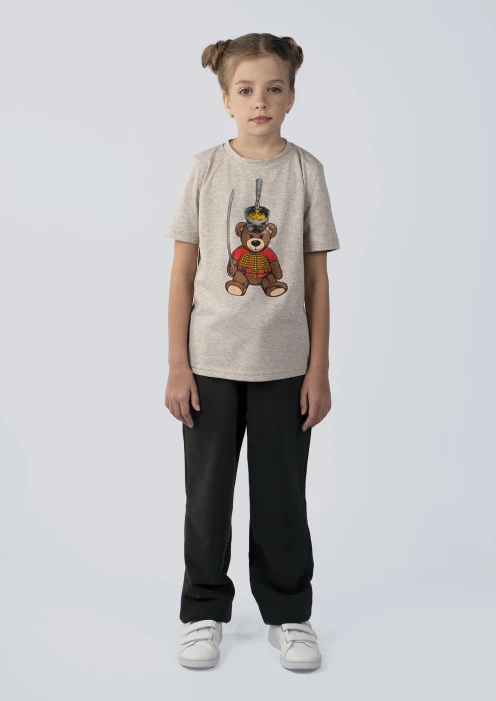 Купить футболка детская «вежливые мишки» темно-бежевая в интернет-магазине ArmRus по выгодной цене. - изображение 7