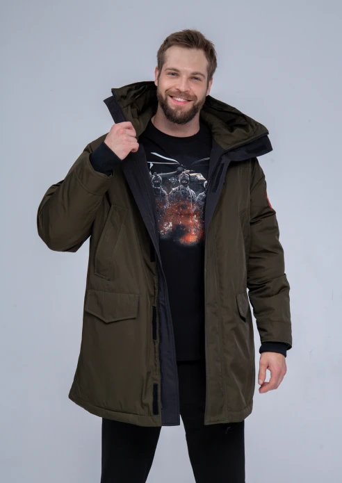 Купить куртка-парка утепленная мужская «армия россии» хаки в интернет-магазине ArmRus по выгодной цене. - изображение 11