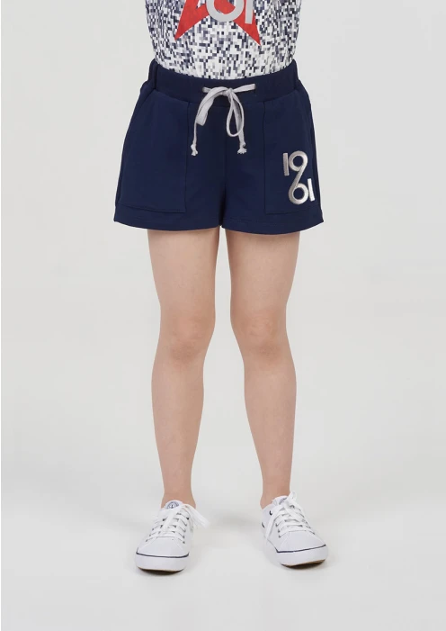 Купить шорты для девочки «первый» синие в интернет-магазине ArmRus по выгодной цене. - изображение 1