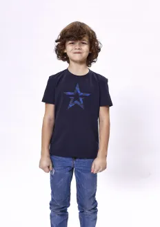 Футболка детская Звезда камуфляж - синий