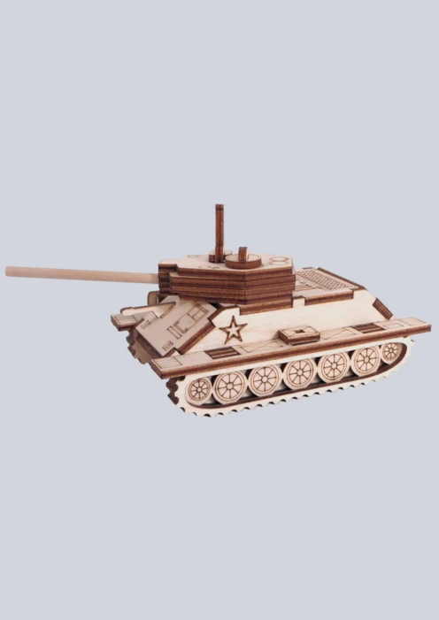 Купить игрушка-конструктор из дерева танк «т-34» 33 детали в интернет-магазине ArmRus по выгодной цене. - изображение 1