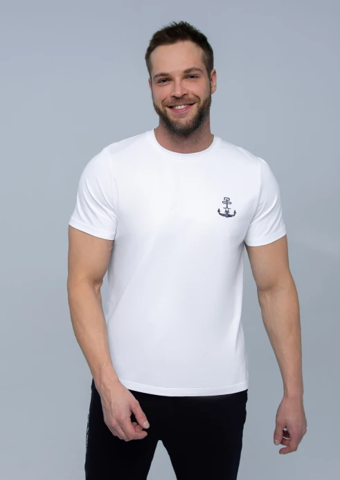 Купить футболка мужская «якорь» белая в интернет-магазине ArmRus по выгодной цене. - изображение 1