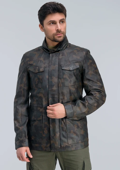 Купить куртка-плащ из натуральной кожи камуфляж в интернет-магазине ArmRus по выгодной цене. - изображение 1