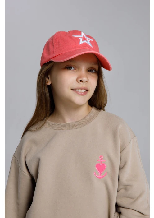 Купить бейсболка детская «звезда» коралловая в интернет-магазине ArmRus по выгодной цене. - изображение 1