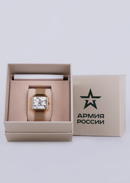 Купить часы женские «армия россии» кварцевые золотистые с мрамором в интернет-магазине ArmRus по выгодной цене. - изображение 2