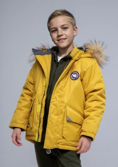  Куртка-парка утепленная детская «Вежливые мишки» желтая: купить в интернет-магазине «Армия России