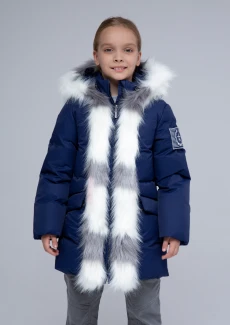 Куртка-парка утепленная для девочки «Армия России» синяя: купить в интернет-магазине «Армия России