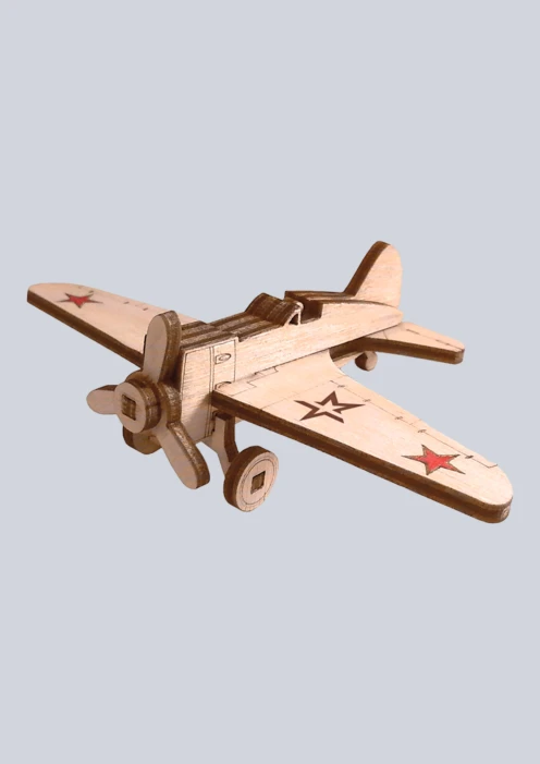 Купить игрушка-конструктор из дерева советский истребитель «и-16» 9 деталей в интернет-магазине ArmRus по выгодной цене. - изображение 1
