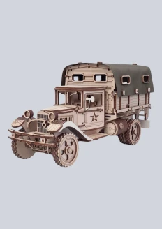 Игрушка-конструктор из дерева советский грузовик-тент «Полуторка» 261 деталь: купить в интернет-магазине «Армия России