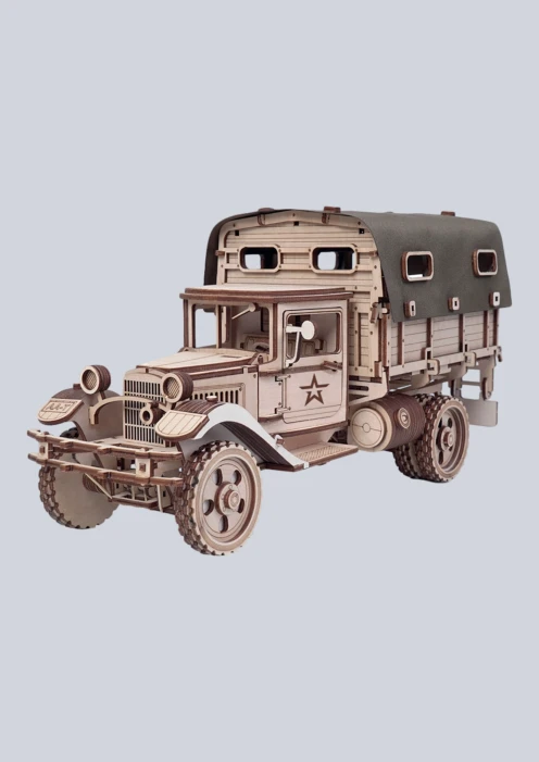Купить игрушка-конструктор из дерева советский грузовик-тент «полуторка» 261 деталь в интернет-магазине ArmRus по выгодной цене. - изображение 1
