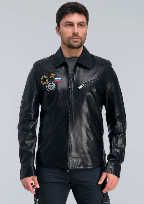 Купить куртка пилот кожаная «вкс» черная в интернет-магазине ArmRus по выгодной цене. - изображение 3