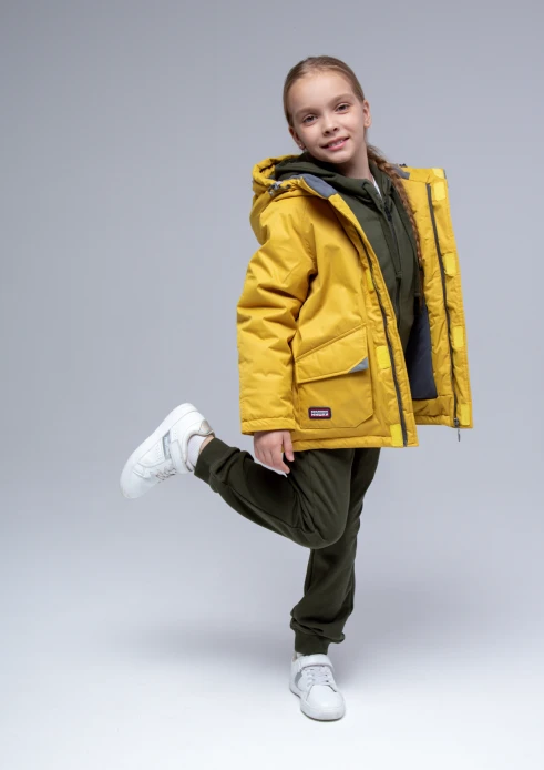 Купить  куртка-парка утепленная детская «вежливые мишки» желтая в интернет-магазине ArmRus по выгодной цене. - изображение 20