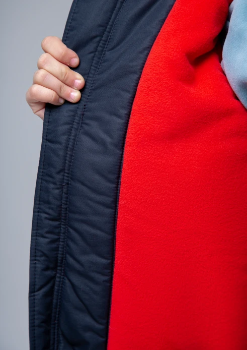 Купить  куртка утепленная детская «вежливые мишки» темно-синяя в интернет-магазине ArmRus по выгодной цене. - изображение 16