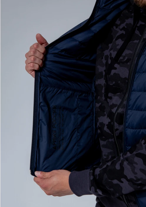Купить жилет пуховый мужской «армия россии» темно-синий в интернет-магазине ArmRus по выгодной цене. - изображение 12