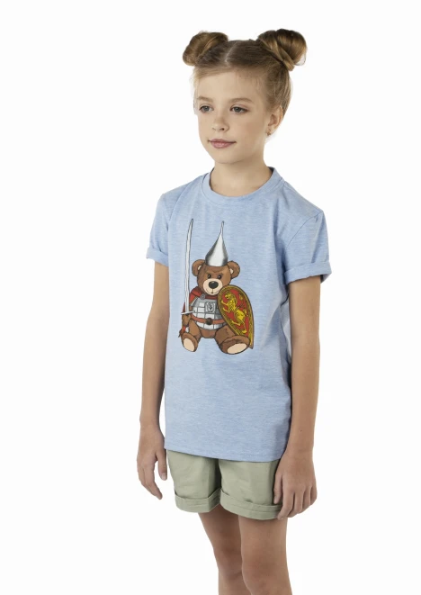 Купить футболка детская «вежливые мишки» голубая в интернет-магазине ArmRus по выгодной цене. - изображение 2